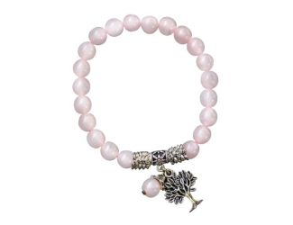 Rose Quartz Bracelet with Tree of Life Charm