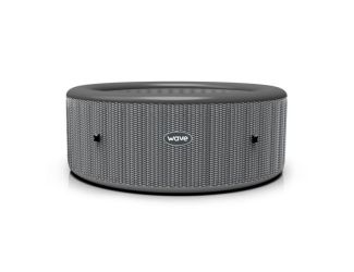 Atlantic Round 6 Person Inflatable Spa Gray Rattan