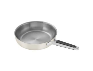 Pure 11" Stainless Steel Fry Pan Ivory White