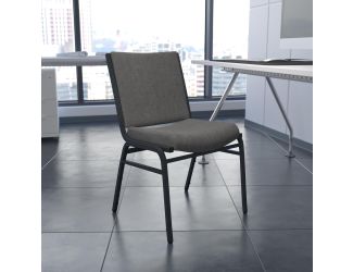 Heavy Duty Gray Fabric Stack Chair - Reception Furniture