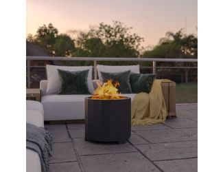 Commercial Grade 19.5" Outdoor Smokeless Wood Burning Fire Pit - Black