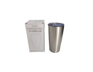 20 oz. Double Wall Stainless Steel Tumbler with Stainless Straws.