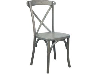 Grey X-Back Chair