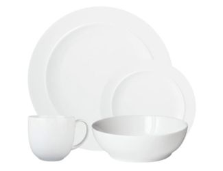 Denby White 4 Pc Dinnerware Place Setting