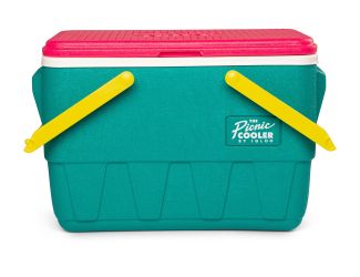 Retro Picnic Basket 25qt Cooler Dark Jade/Bold Magenta