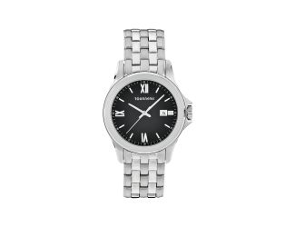 Men's Roman Black Dial Stainless Steel watch