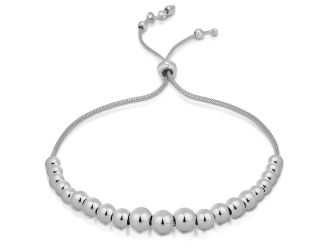 Bolo Bead Bracelet Silver