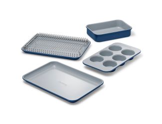 Mini Bakeware Set w/ Storage Organizer Navy