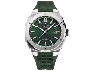 Alpina Mens Automatic Alpiner Rubber Strap Watch, Green dial