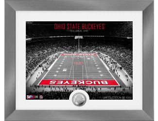 Ohio State University Buckeyes Art Deco Stadium Silver Coin Photo Mint