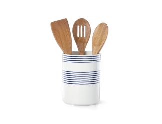 Charlotte Street Utensil Crock w/ Wooden Servers