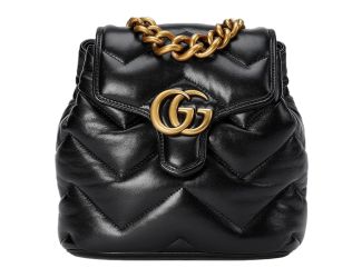 Gucci GG Marmont Matelassé Quilted Leather Black Backpack