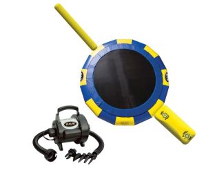RAVE Sports - Aqua Jump 25-Foot Classic Water Trampoline w/Bar, Launch, Log, & HS Inflator/Deflator