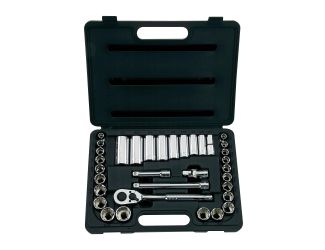 34pc 3/8" SAE & MM Socket Set