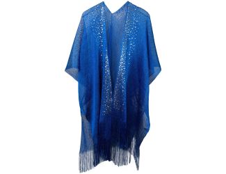 Crochet Kimono with Sequins And Fringe