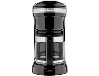 12-Cup Drip Coffee Maker with Spiral Showerhead in Onyx Black