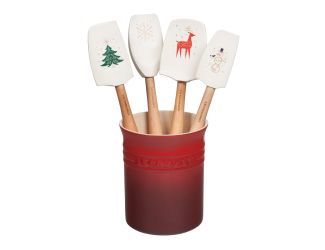 Noel Collection 5pc Utensil Set w/ Crock Red