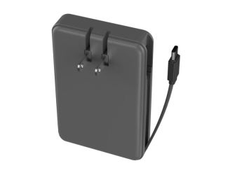 Amp Prong Portable Charger w/ Built-in USB-C Cable & Wall Plug