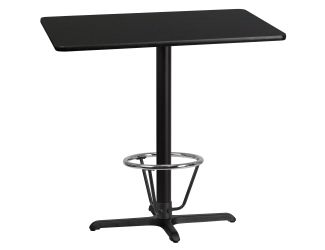 30" x 42" Rectangular Laminate Table Top & 23.5" x 29.5" Bar Height Table Base