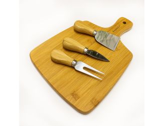 Bamboo Paddle Cutting Board, 11x7.9x1.5"