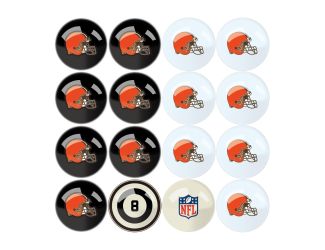 Cleveland Browns Billiard Balls With Numbers