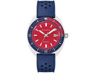 Men's Snorkel HNBR Rubber Strap watch, Red dial