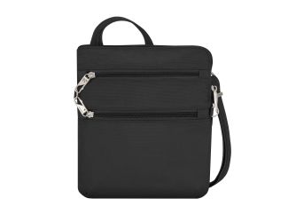 Anti-Theft Classic Slim Double Zip Crossbody Black
