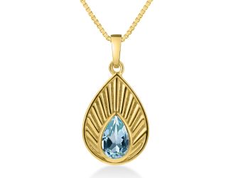 Blue Topaz Aura Necklace