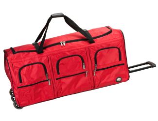 40" Rolling Multi-Pocket Duffle - Red