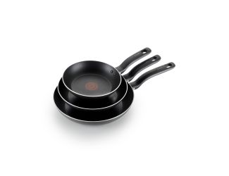 Specialty Non-Stick 3-Piece Fry Pan Set - Charcoal