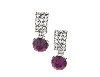 MULTI-CRYSTAL DROP EARRINGS-Plum