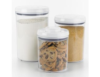 Good Grips 3-Pc POP Round Canister Set - White