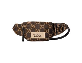 Gucci GG Ripstop Waist Bag Beige and Brown