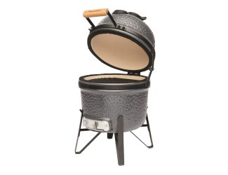 Ceramic Bluestone Gray Kamado BBQ Grill 13"