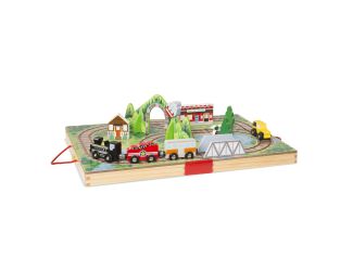 Take-Along Railroad Wooden Toy Set Ages 3+ Years