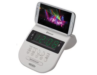 Bluetooth Clock Radio with Cellphone Holder