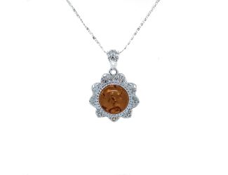 Amber Sunburst Pendant Necklace