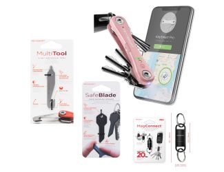 KeySmart Pro With Tile Smart Location Key Organizer Bundle - Rose Gold