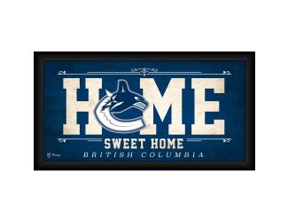 10" x 20" Home Sweet Home Framed Collage - Vancouver Canucks