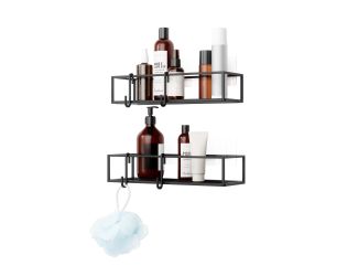 Cubiko Adhesive Bin Set of 2 Black