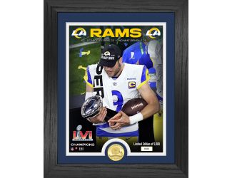 Matt Stafford Rams Super Bowl 56 Champion Lombardi Trophy Photo Mint