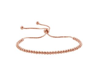 PARIKHS Rose Gold Plated Beaded Lariat Bracelet in 925 Sterling Silver