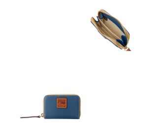 Pebble Grain Zip Around Credit Card Case
