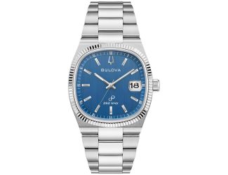 Men's Super Seville Stainless Steel Bracelet watch, Blue dial