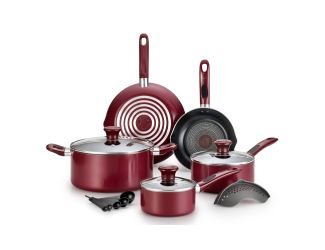 Excite Non-Stick 14-Piece Cookware Set - Red