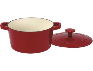 3 Qt. Round Covered Casserole-Cardinal Red
