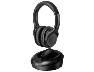 Radio Frequency Wireless Headphones w/ Transmitter Dock