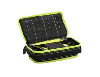 Casemaster Plazma Plus Dart Case Black with Yellow Zipper and Phone Pocket