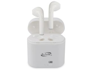 iLive Ergonomic Truly Wireless Earbuds w/Charging Case, Blueooth 5