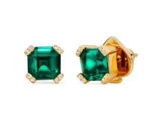 Dazzle Studs - Green/Gold